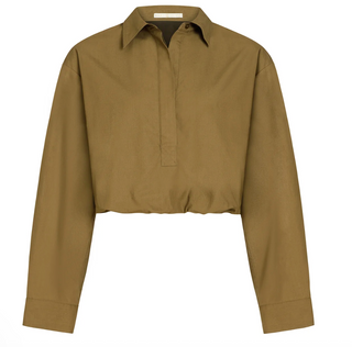 Marie Oliver - Dallas Long Sleeved Bubble Hem Top - Juniper