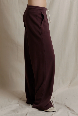 perfectwhitetee - Noa French Terry Pant - Cherry Lacquer