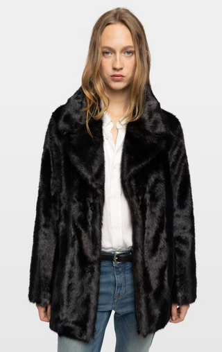 Zadig & Voltaire - Fleur Faux Fur Coat - Dark Chocolate