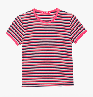 Mother - The Lil Goodie Ringer Tee - Pink Stripe