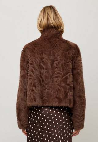 Fifteen Twenty - MacKenzie Reversible Faux Fur Coat - Wood