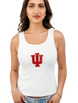 Sequin Indiana Trident Ribbed Tank Top