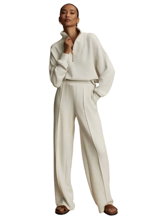 Varley - Double Soft Wide Leg Pant 30" - Ivory