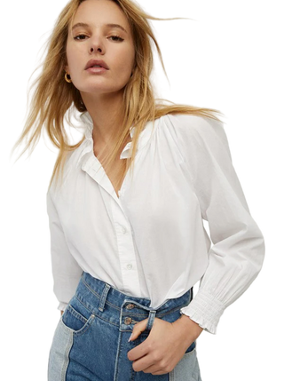 Veronica Beard - Calisto Cotton Poplin Shirt - White