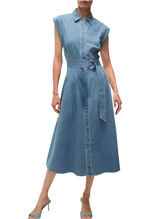Veronica Beard - Loreta Denim Chambray Shirtdress - Starlight