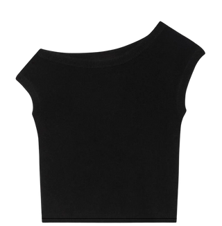 White & Warren - Cashmere Off Shoulder Top - Black