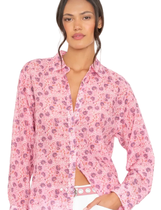 Xirena - Beau Silk/Cotton Voile Shirt - Violet Petals