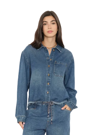 Xirena - Ben Denim Shirt - Meridien Blue