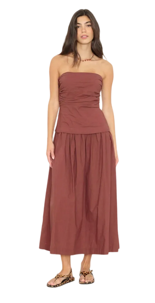 Xirena - Ciara Drop Waist Midi Dress - Adobe