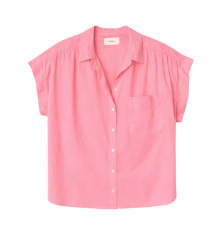 Xirena - Lexi Cap Sleeve Poplin Shirt - Hot Coral