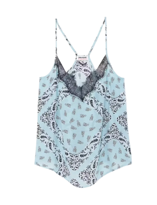 Zadig & Voltaire - Cespa Soft Bandana Print Camisole Top - Bleu Oxford