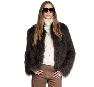 Zadig & Voltaire - Freddie Faux Fur Coat - Dark Chocolate