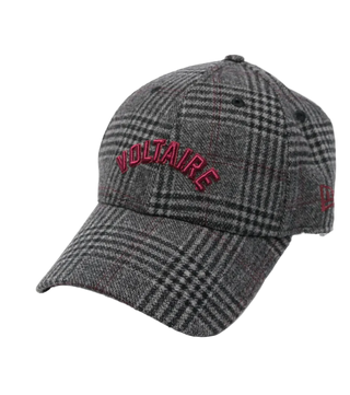 Zadig & Voltaire - New Era Cap -  Charcoal/Burgundy Tartan