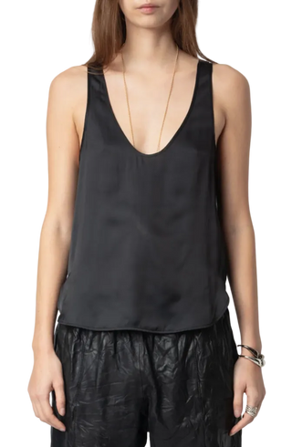 Zadig & Voltaire - Tarys Satin Tank Top - Black