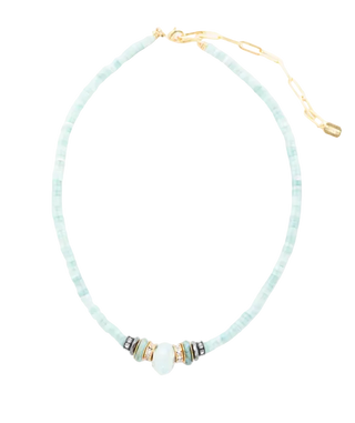 Elizabeth Cole - Marnie Necklace - Pacific Blue Opal