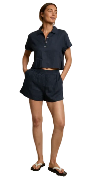 perfectwhitetee - Malin Linen Elastic Waist Shorts