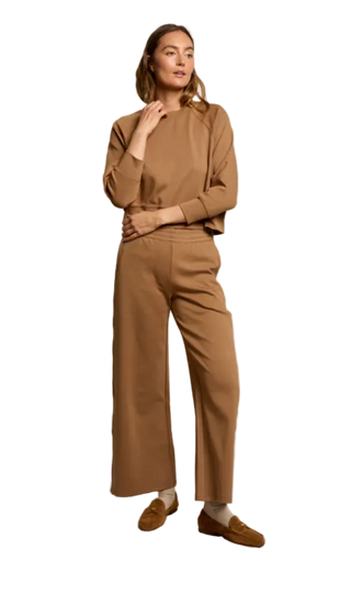 perfectwhitetee - Mikos Wideleg Pant - Mocha