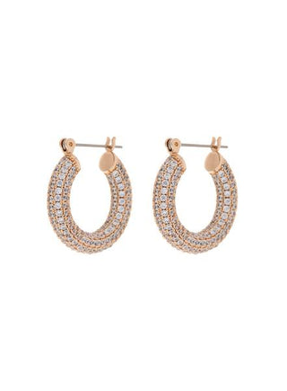 Luv AJ - Pave Baby Amalfi Hoops in Rose Gold