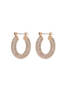 Luv AJ - Pave Baby Amalfi Hoops in Rose Gold
