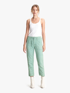 Mother - The Shaker Chop Crop Pant - Hedge Green