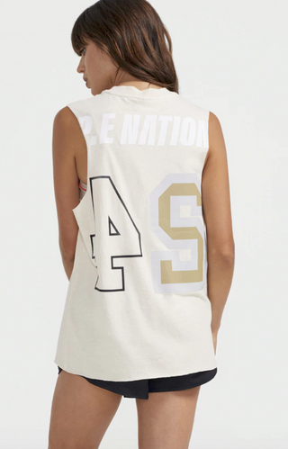 P.E Nation - Kick Off Oversized Tank - Pearled Ivory