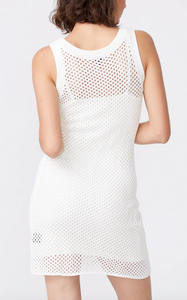 Monrow - Open Knit Double Layer Dress - Ivory