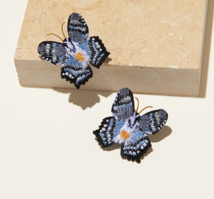 Mignonne Gavigan - Gray Cliff Buttlerfly Stud Earrings - Blue