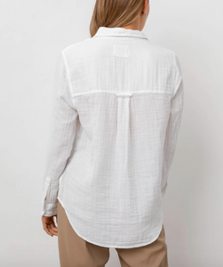 Rails - Ellis Cotton Gauze Button Down Shirt - White