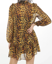 Load image into Gallery viewer, Generation Love - Janelle Tiered Mini Dress - Wild Leopard
