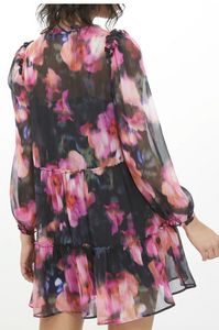 Generation Love - Janelle Tiered Mini Dress - Blurred Floral