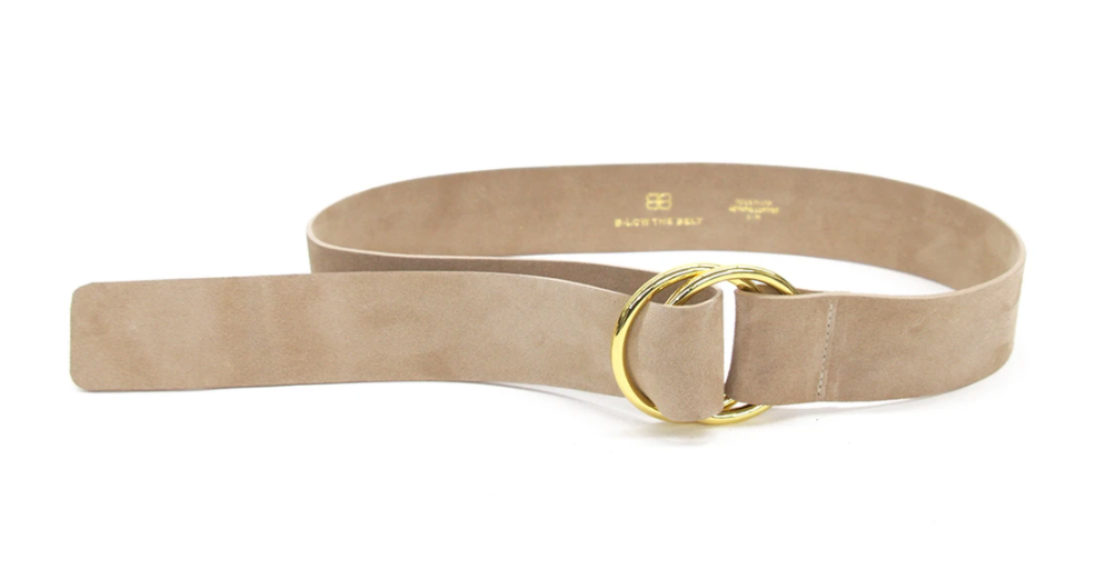 B-Low the Belt - Tumble Suede Belt - Sand/Gold