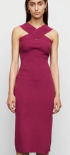Load image into Gallery viewer, Bailey 44 - Edith Sculpted Cold Shoulder Ribbed Knit Dress - Ruby
