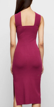 Load image into Gallery viewer, Bailey 44 - Edith Sculpted Cold Shoulder Ribbed Knit Dress - Ruby
