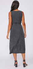 Load image into Gallery viewer, Paige - Marina Sleeveless Wrap Dress - Black/Silver Lurex
