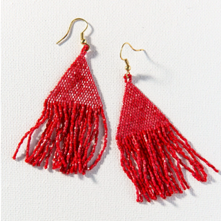 Ink + Alloy - Luxe Petite Fringe Earring - Scarlet