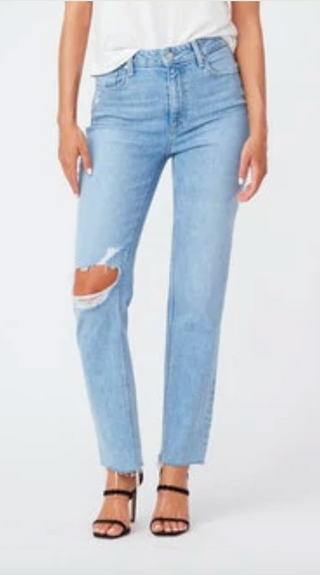 Paige - Stella Straight Leg Denim - Gnarly Destructed