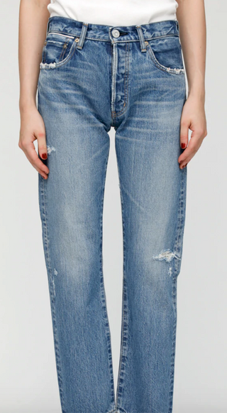 Moussy Vintage - Loews Straight Leg Denim Jeans - Blue