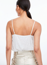 Load image into Gallery viewer, Generation Love - Rory Crystal Silk Camisole Top - White
