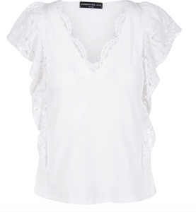 Generation Love - Coralie Lace Combo Top - White