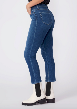 Paige - Cindy High Rise Straight Leg Cropped Denim Jean - Roam