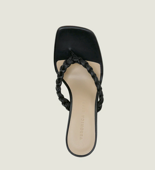 Veronica Beard - Marissa Kitten-Heel Braided Sandal - Black