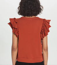 Load image into Gallery viewer, Goldie - Flutter Sleeve French Terry Shell Top - Picante
