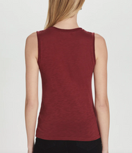 Load image into Gallery viewer, Goldie - Vera Petal Trim Tank Top - Pomegranate
