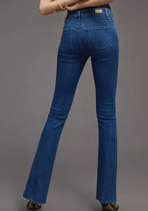 Paige - Manhattan High Rise Slim Boot Cut Raw Hem Jeans 32" - Dreams