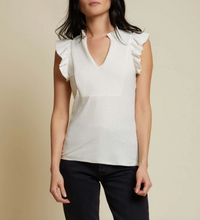 Load image into Gallery viewer, Nation LTD - Habiba Smocked V-Neck Tank Top - Off White
