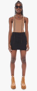 Mother - High Waisted Smokin' Double Micro Fray Skirt - Pitch