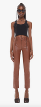 Load image into Gallery viewer, Mother - The Mid Rise Dazzler Ankle Vegan Leather Jean - Friar Brown
