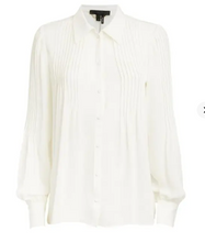 Load image into Gallery viewer, Paige - The Nines Shea Pintucked Silk Georgette Blouse - Black
