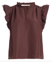 Load image into Gallery viewer, Marie Oliver - Merritt Popover Woven Textured Top - Java
