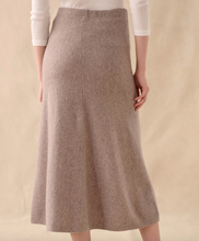 Load image into Gallery viewer, White + Warren - Cashmere Midi A-Line Skirt - Stonewood Heather
